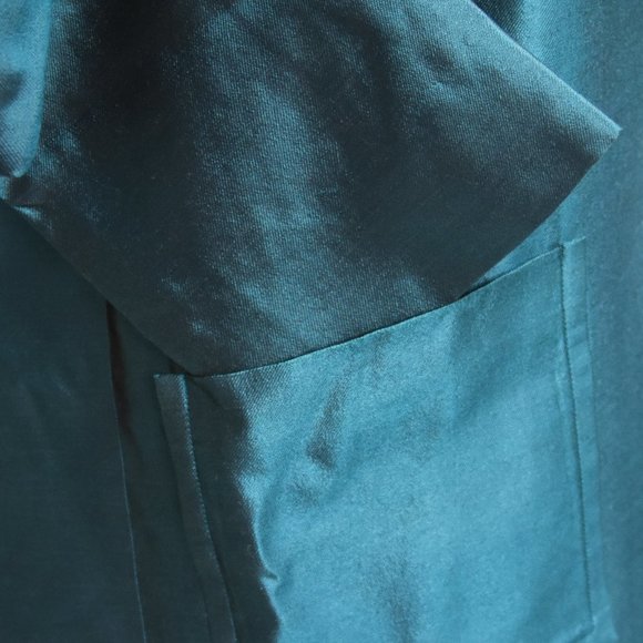 St. John Couture NWT Evening Jacket Holiday Shimmer Dark Teal Size 2 Wool & Silk - Picture 5 of 13